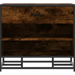 vidaXL Zapatero madera de ingeniería 60x40x53,5 cm Roble ahumado Online