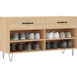 vidaXL Zapatero madera de ingeniería 102x35x55 cm Roble Sonoma Hot