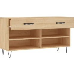 vidaXL Zapatero madera de ingeniería 102x35x55 cm Roble Sonoma Hot