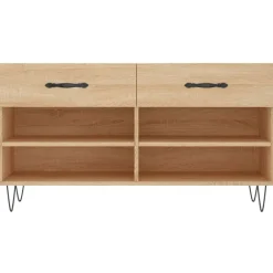 vidaXL Zapatero madera de ingeniería 102x35x55 cm Roble Sonoma Hot