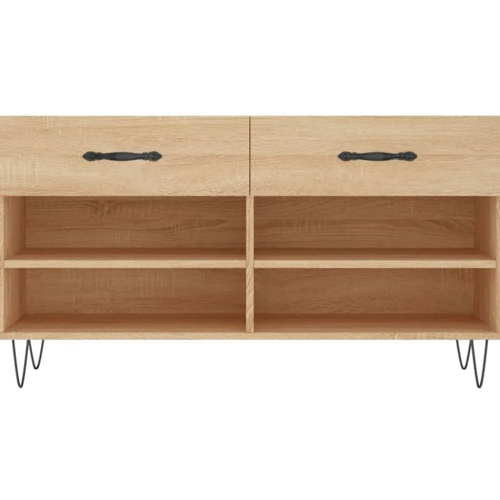 vidaXL Zapatero madera de ingeniería 102x35x55 cm Roble Sonoma Hot
