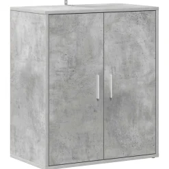 vidaXL Zapatero madera de ingeniería gris hormigón 60x35x70 cm Gris hormigón Discount