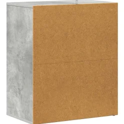 vidaXL Zapatero madera de ingeniería gris hormigón 60x35x70 cm Gris hormigón Discount