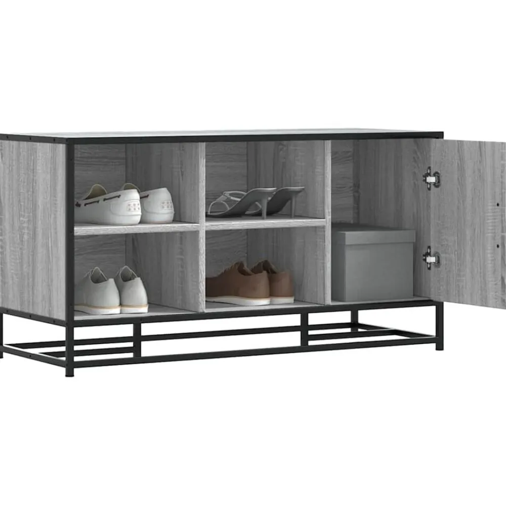 vidaXL Bancos-Zapatero madera de ingeniería 100x40x53,5 cm