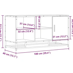 vidaXL Bancos-Zapatero madera de ingeniería 100x40x53,5 cm