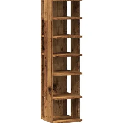 vidaXL Productos Del Hogar-Zapatero madera de ingeniería envejecida 28x27x102 cm