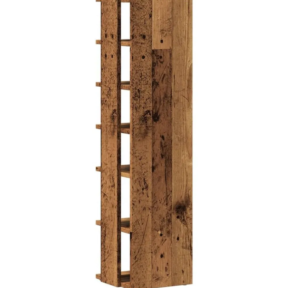 vidaXL Productos Del Hogar-Zapatero madera de ingeniería envejecida 28x27x102 cm