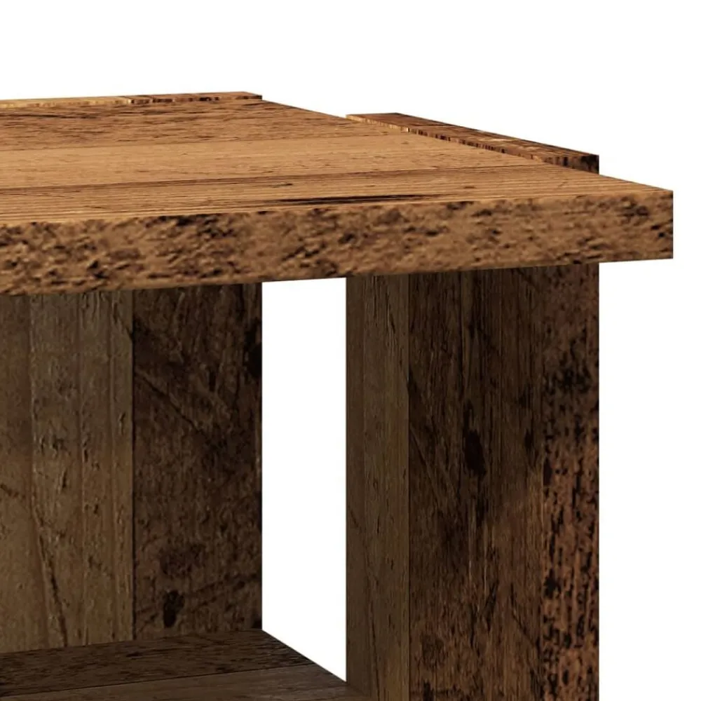 vidaXL Productos Del Hogar-Zapatero madera de ingeniería envejecida 28x27x102 cm