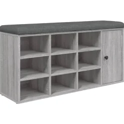 vidaXL Bancos-Zapatero madera de ingeniería 102x32x50 cm