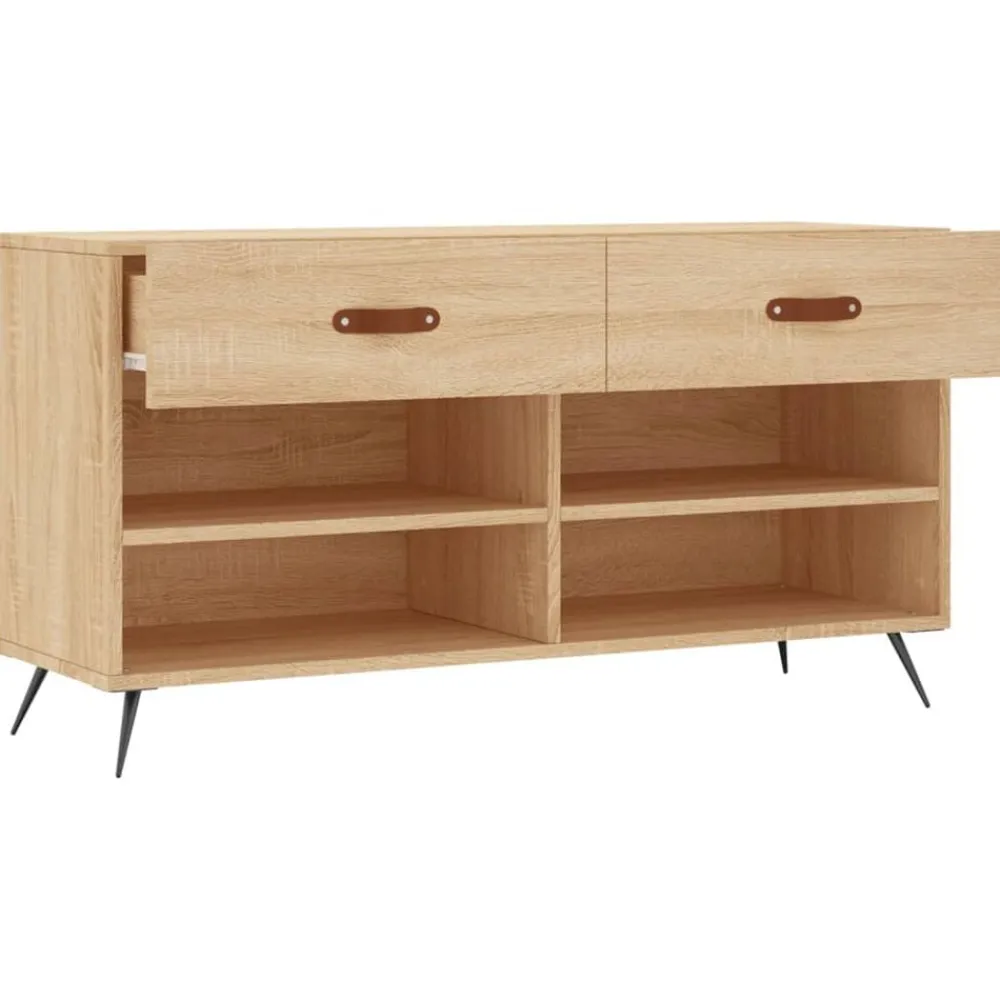 vidaXL Zapatero madera de ingeniería 102x35x55 cm Roble Sonoma Best