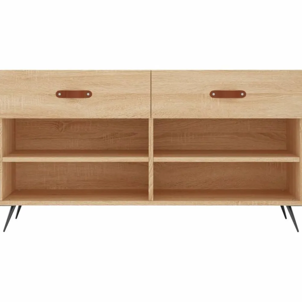 vidaXL Zapatero madera de ingeniería 102x35x55 cm Roble Sonoma Best