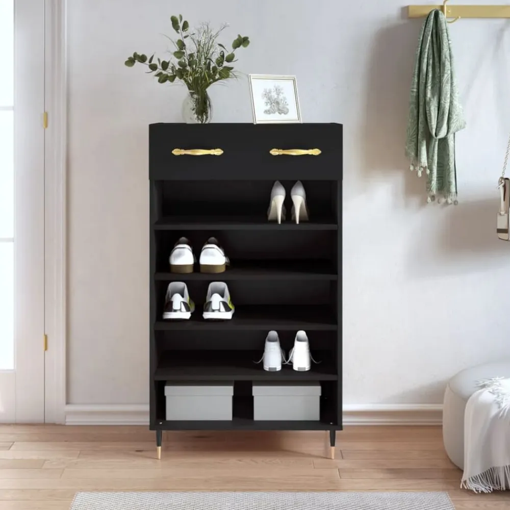 vidaXL Productos Del Hogar-Zapatero madera de ingeniería 60x35x105 cm