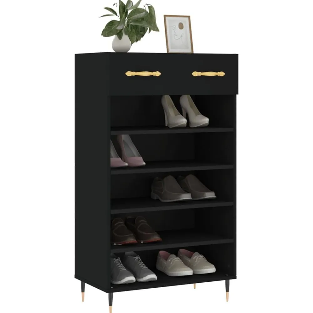vidaXL Productos Del Hogar-Zapatero madera de ingeniería 60x35x105 cm