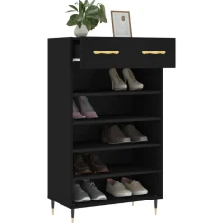 vidaXL Productos Del Hogar-Zapatero madera de ingeniería 60x35x105 cm