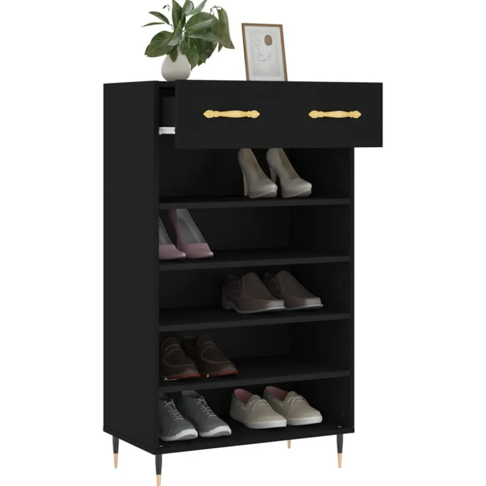 vidaXL Productos Del Hogar-Zapatero madera de ingeniería 60x35x105 cm