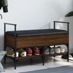 vidaXL Zapatero madera de ingeniería marrón roble 85,5x42x57,5cm Marr&oacute;n roble Best
