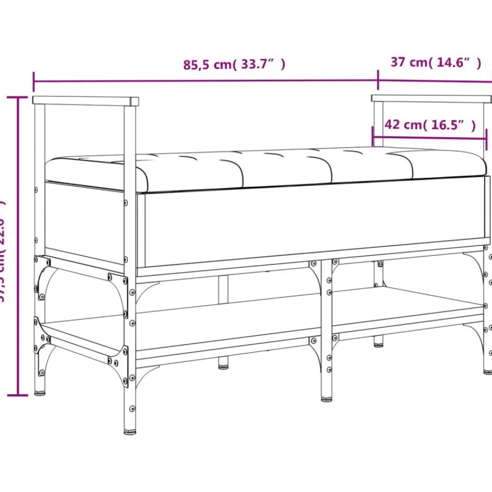 vidaXL Zapatero madera de ingeniería marrón roble 85,5x42x57,5cm Marrón roble Best