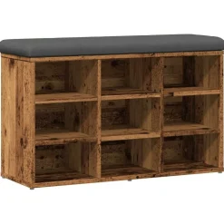 vidaXL Bancos-Zapatero madera de ingeniería madera vieja 82x32x50 cm