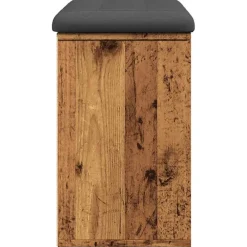 vidaXL Bancos-Zapatero madera de ingeniería madera vieja 82x32x50 cm