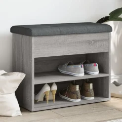 vidaXL Bancos-Zapatero madera de ingeniería 62x32x50 cm