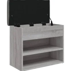 vidaXL Bancos-Zapatero madera de ingeniería 62x32x50 cm