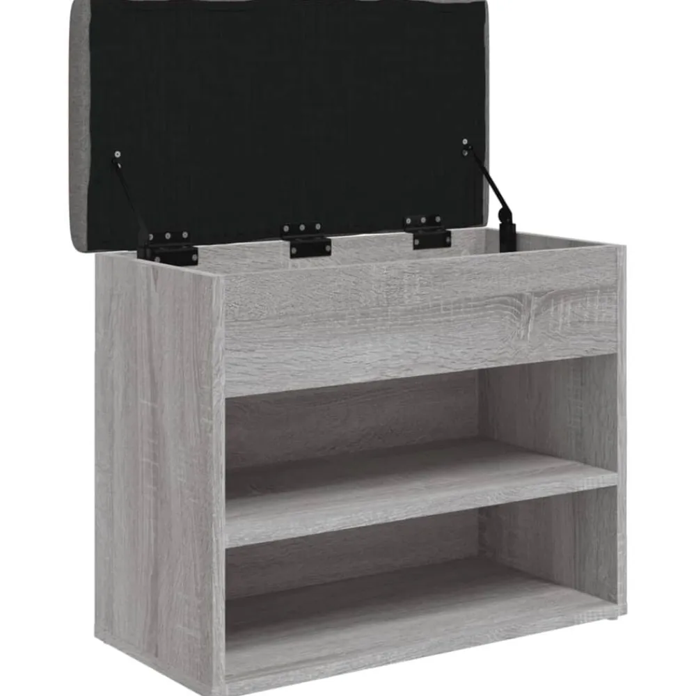 vidaXL Bancos-Zapatero madera de ingeniería 62x32x50 cm