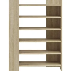 vidaXL Zapatero madera ingeniería 74,5x37,5x100 cm Roble Sonoma Clearance