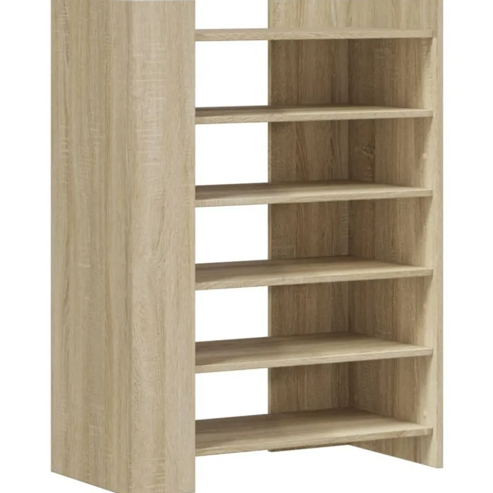 vidaXL Zapatero madera ingeniería 74,5x37,5x100 cm Roble Sonoma Clearance