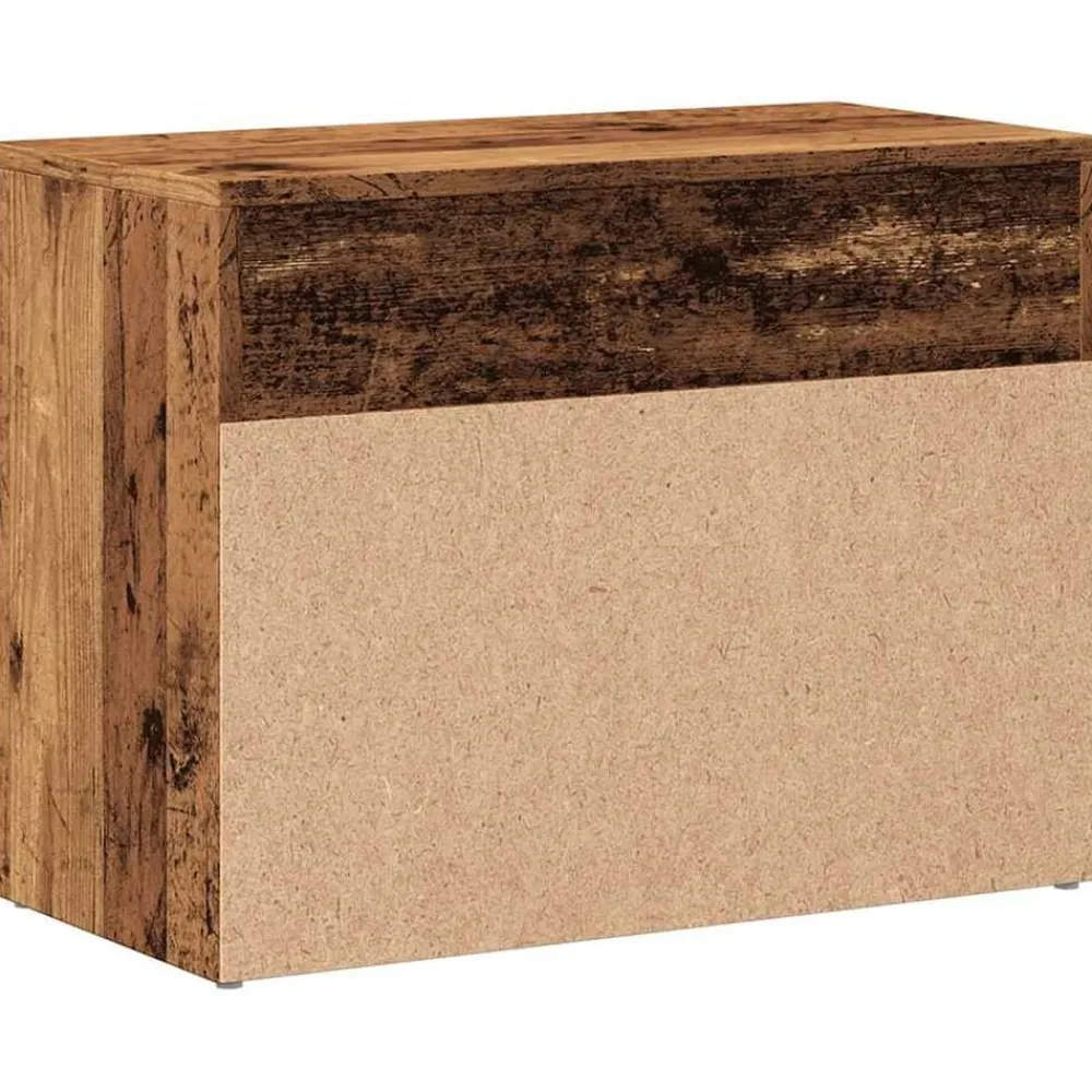 vidaXL Productos Del Hogar-Zapatero madera ingeniería madera envejecida 60x30x45 cm