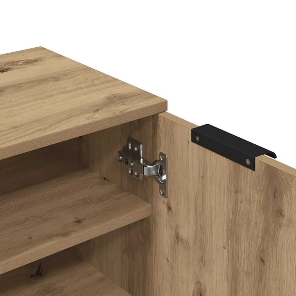 vidaXL Zapatero madera ingeniería 29,5x35x100,5cm Roble artisan