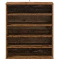 vidaXL Zapatero madera ingeniería madera envejecida 60x35x70 cm Madera antigua Outlet
