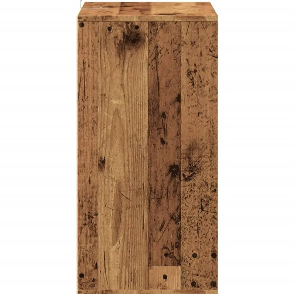 vidaXL Zapatero madera ingeniería madera envejecida 60x35x70 cm Madera antigua Outlet