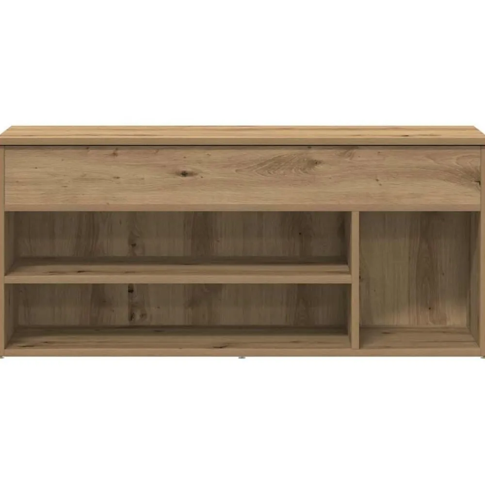 vidaXL Zapatero madera ingeniería 102x30,5x45 cm Roble artisan Discount
