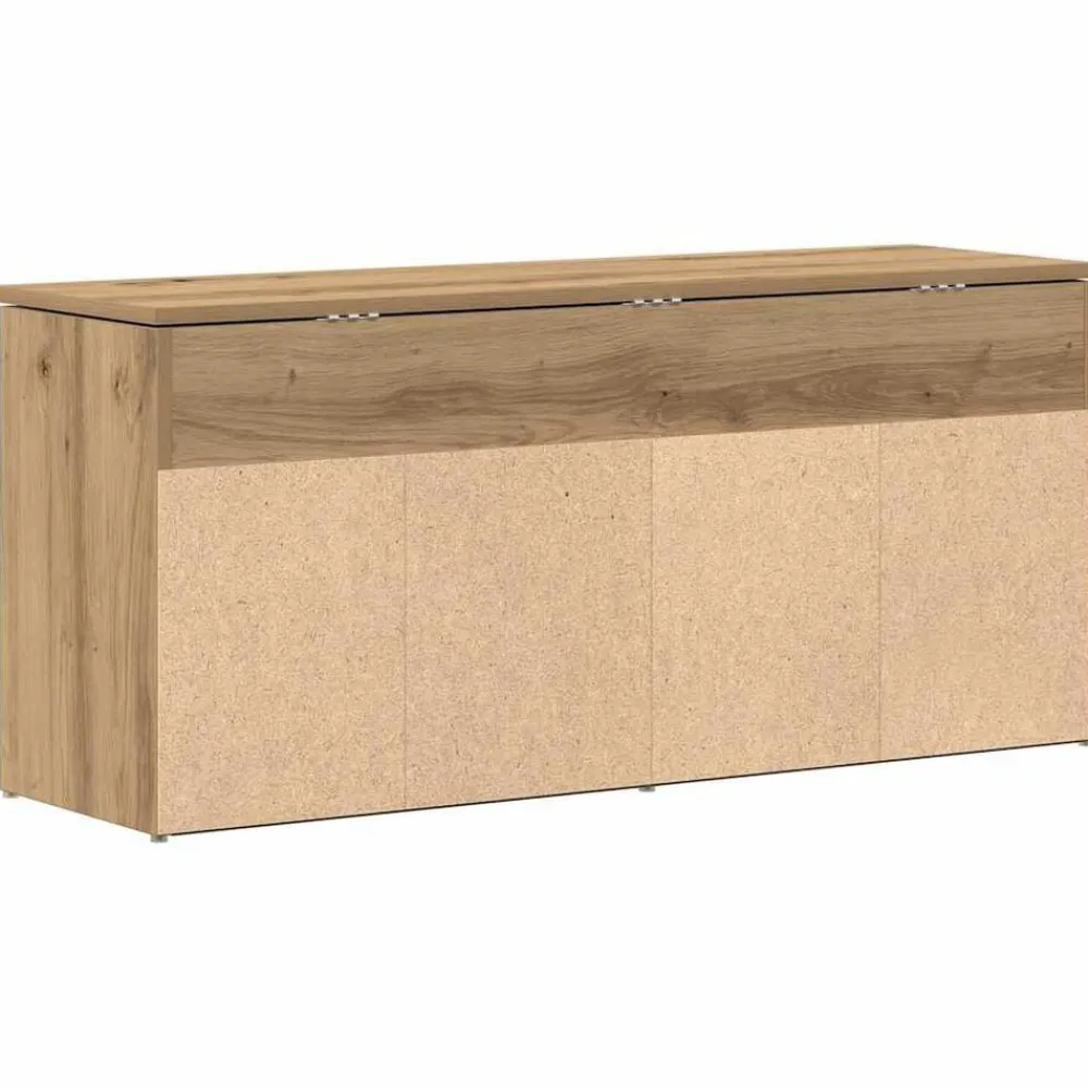 vidaXL Zapatero madera ingeniería 102x30,5x45 cm Roble artisan Discount