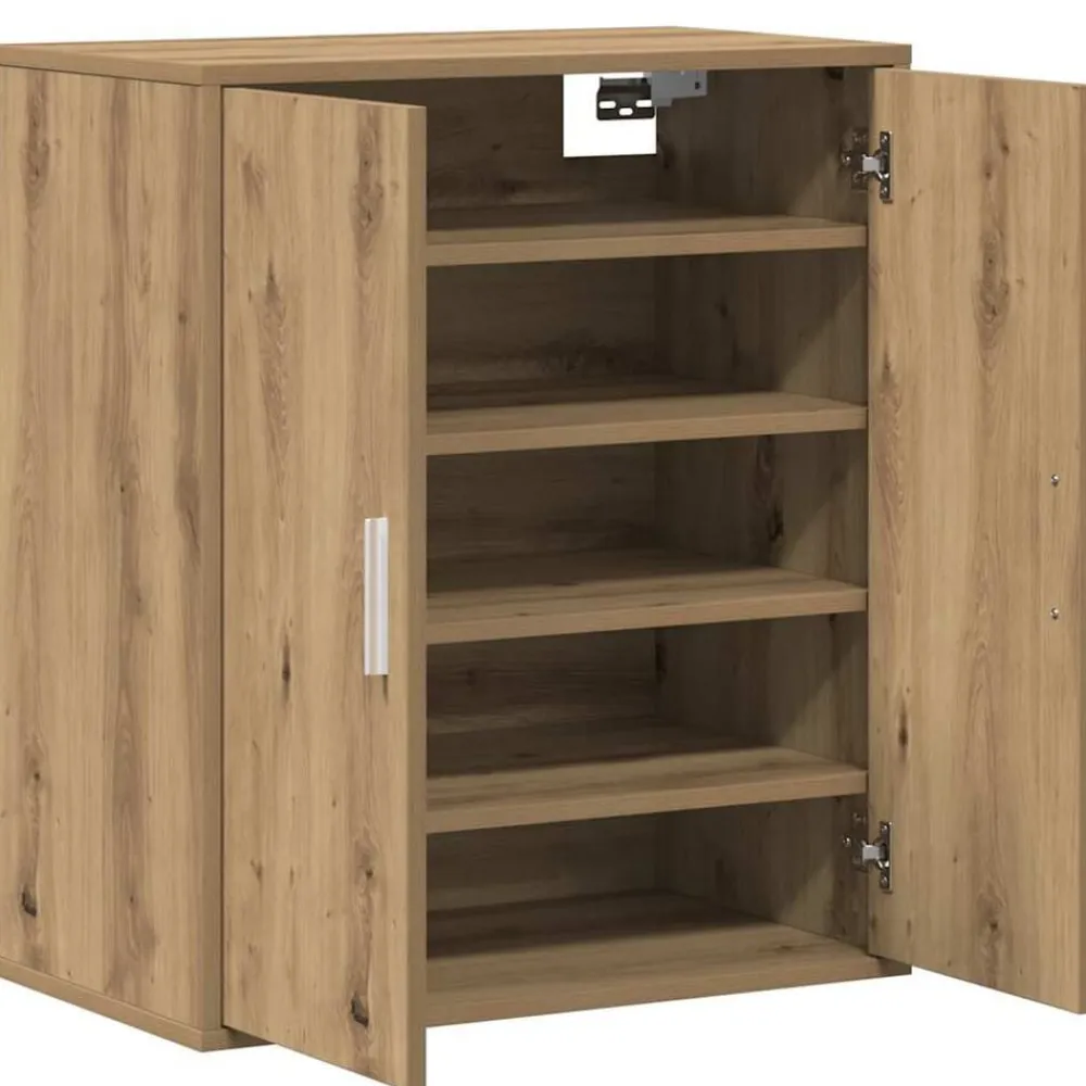 vidaXL Productos Del Hogar-Zapatero madera ingeniería 60x35x70 cm