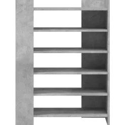 vidaXL Productos Del Hogar-Zapatero madera ingeniería gris hormigón 74,5x37,5x100cm
