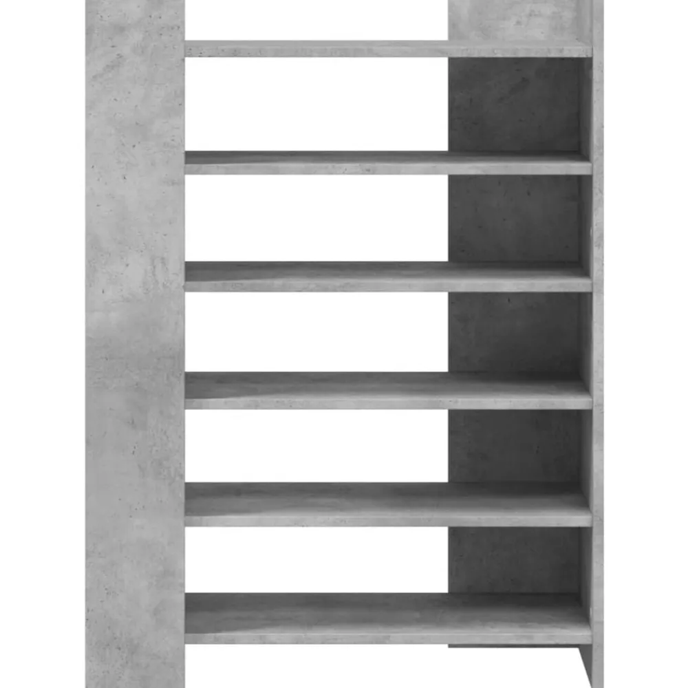 vidaXL Productos Del Hogar-Zapatero madera ingeniería gris hormigón 74,5x37,5x100cm