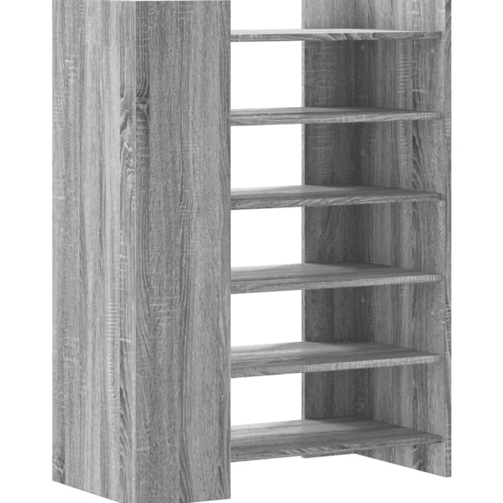 vidaXL Productos Del Hogar-Zapatero madera ingeniería 74,5x37,5x100 cm
