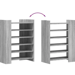 vidaXL Productos Del Hogar-Zapatero madera ingeniería 74,5x37,5x100 cm