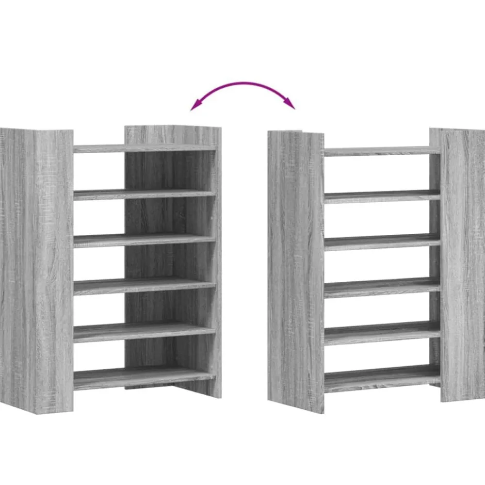 vidaXL Productos Del Hogar-Zapatero madera ingeniería 74,5x37,5x100 cm