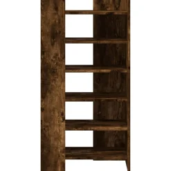 vidaXL Zapatero madera ingeniería roble ahumado 52x37,5x100 cm
