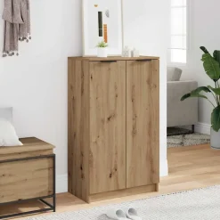 vidaXL Productos Del Hogar|Armarios Y Almacenamiento-Zapatero madera ingeniería roble artisian 59x35x100,5 cm