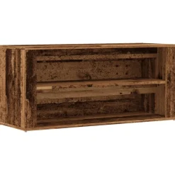 vidaXL Productos Del Hogar-Zapatero madera ingeniería madera envejecida 100x35x45 cm