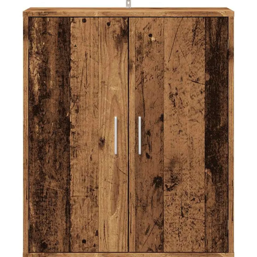 vidaXL Zapatero madera ingeniería madera envejecida 60x35x70 cm Madera antigua