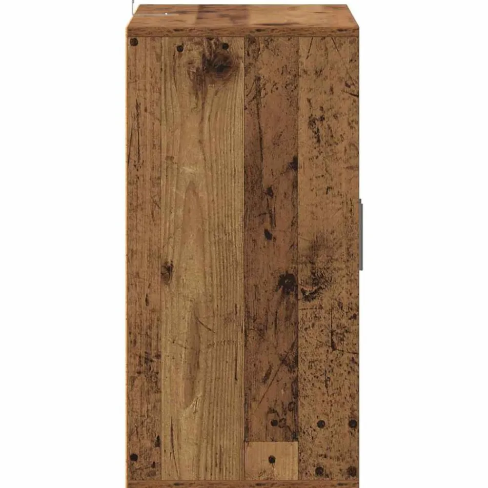 vidaXL Zapatero madera ingeniería madera envejecida 60x35x70 cm Madera antigua