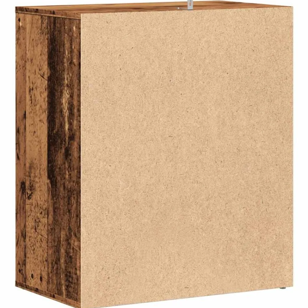 vidaXL Zapatero madera ingeniería madera envejecida 60x35x70 cm Madera antigua