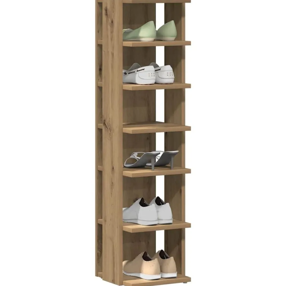 vidaXL Productos Del Hogar-Zapatero madera ingeniería 28x27x102 cm