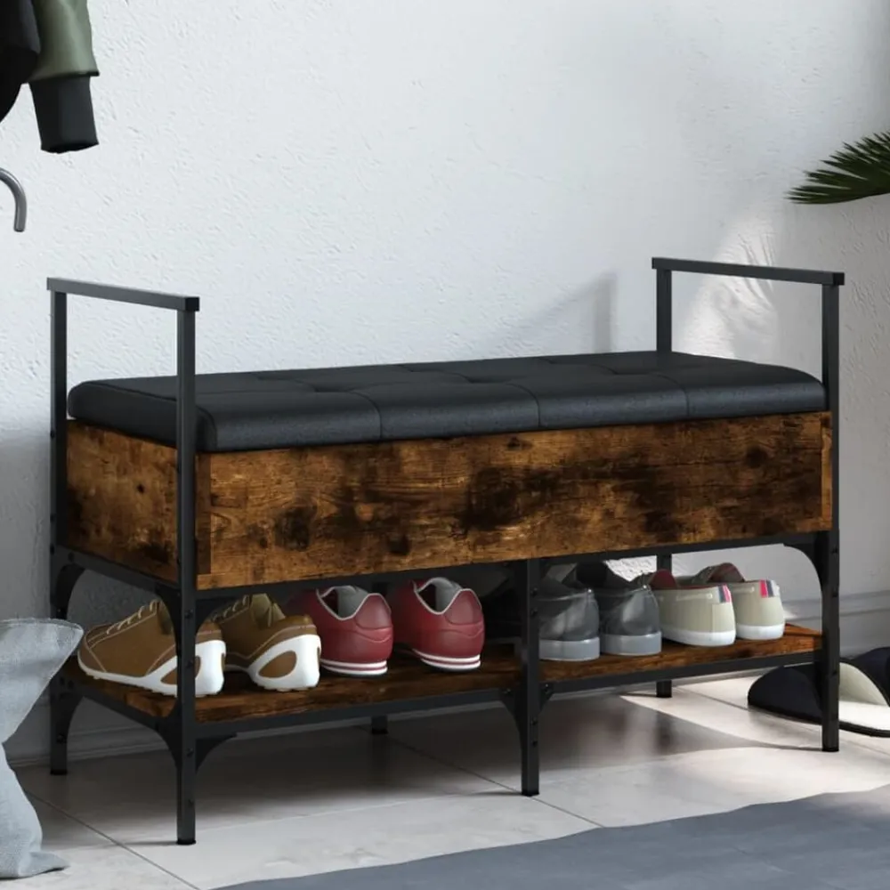vidaXL Bancos-Zapatero madera ingeniería 85,5x42x57,5 cm