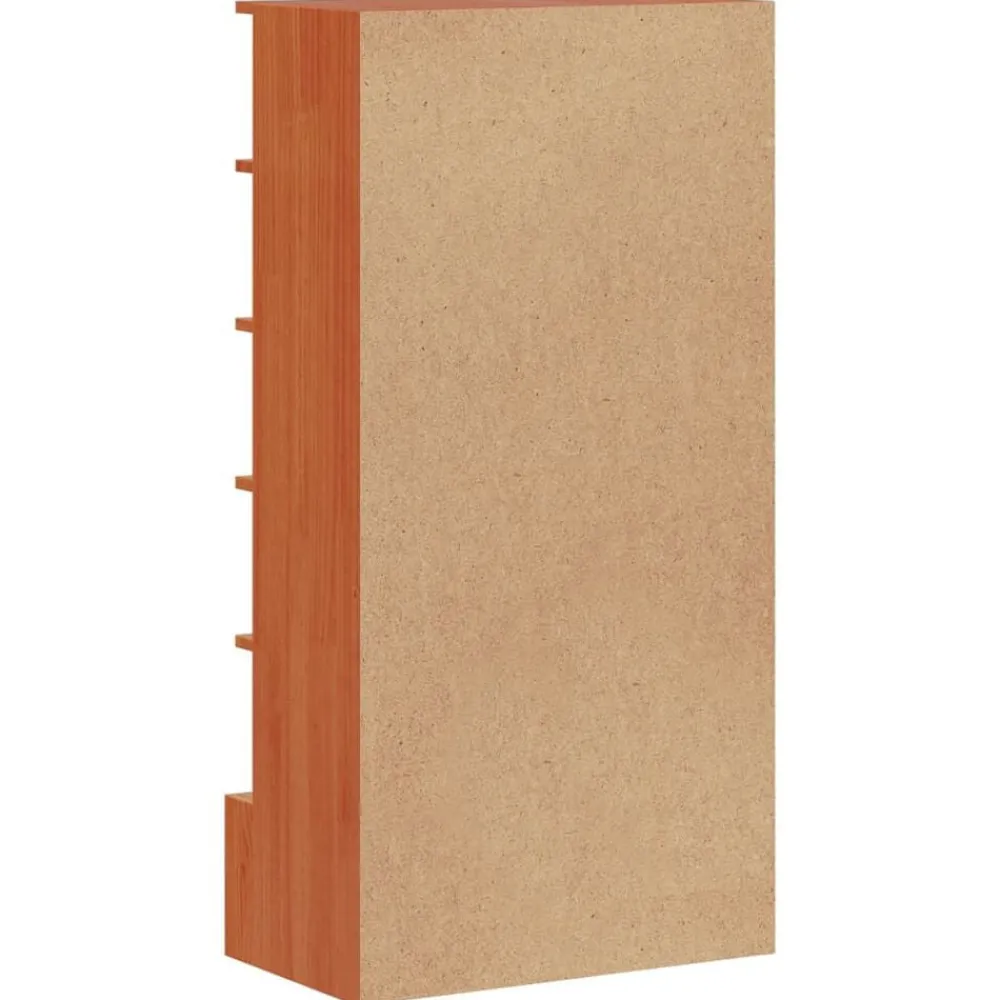 vidaXL Productos Del Hogar-Zapatero madera maciza de pino marrón cera 52x30x104 cm