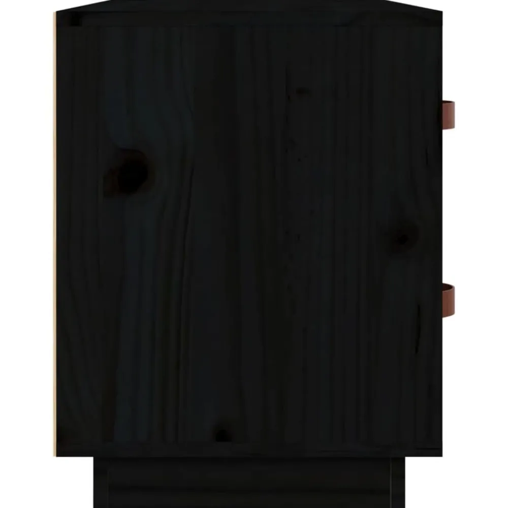 vidaXL Zapatero madera maciza de pino 100x34x45 cm Negro Online